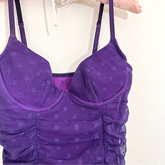 Victoria’s Secret Sexy Little Things Purple Lace Bustier Lingerie Slip Dress - Picture 2 of 5